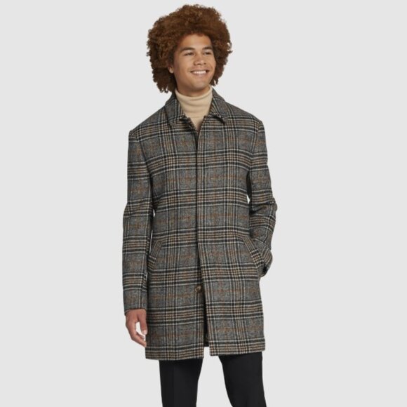 NEW Paisley & Gray Soft Touch Topcoat Overcoat Plaid XXL - Picture 1 of 4